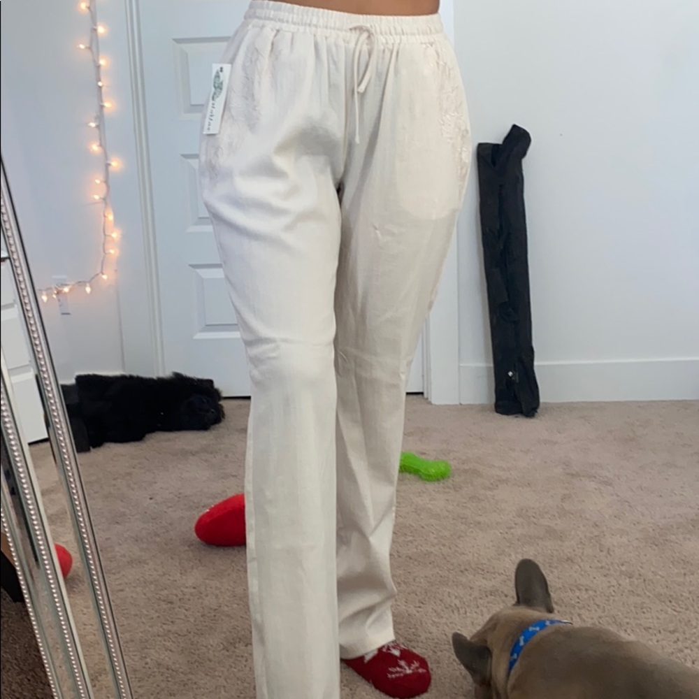 Cream Long pants